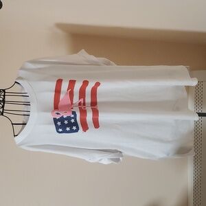 Crown & Ivy white short sleeve tunic shirt size 3X